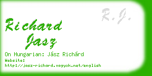richard jasz business card